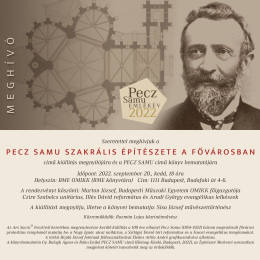 Pecz Samu Emlékév 2022 - Könyvbemutató és kiállítás