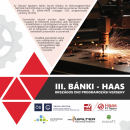 III. BÁNKI-HAAS Országos CNC Programozási versenyr